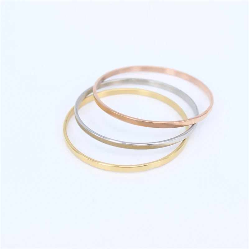 

MGUB Stainless steel jewelry 3pcs 3mm bracelet simple 3-8 year-old children's bracelets cute bracelet LH220