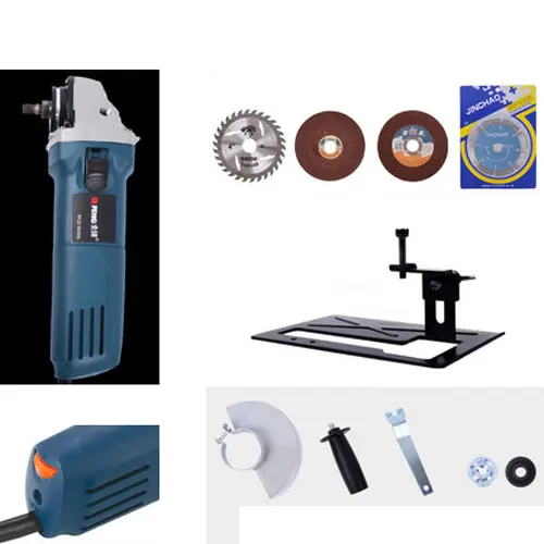 Kit C Многофункциональная угловая шлифовальная машина с переменной скоростью для шлифовки, удаления ржавчины, резки металла, электрическая шлифовальная машина 11000 об/мин для высокоскоростного шлифовального станка - Цвет: Kit C