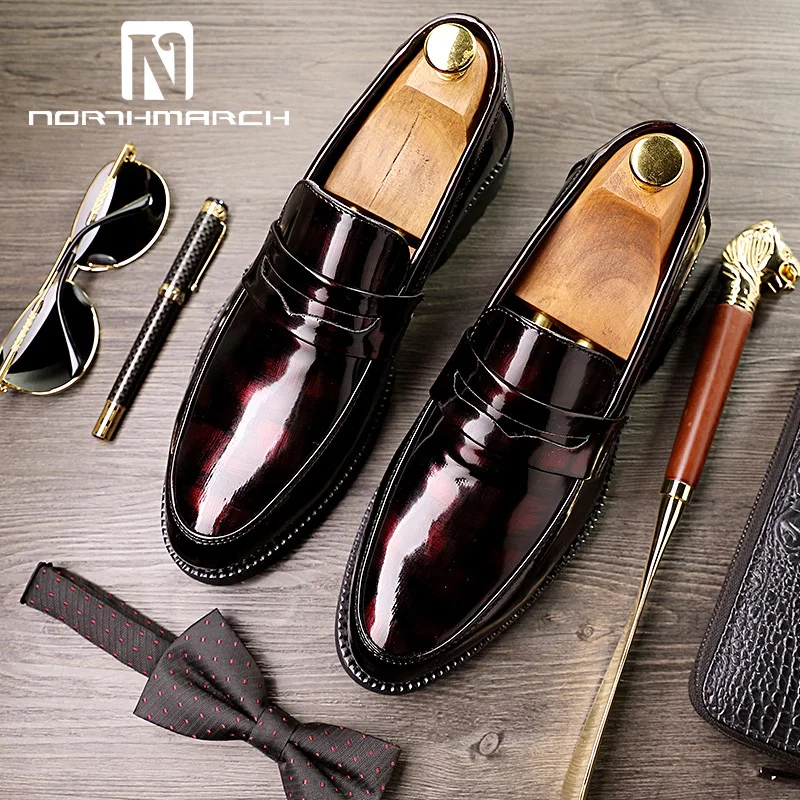 

NORTHMARCH New Arrival Patent Leather Men's Shoes Luxury Brand Prom Shoes Men Comfortable Men's Casual Shoes Sapato Social