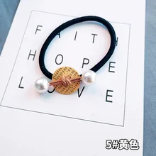 1 шт. заколки для девочек Креативный простой жемчужный пояс слово волосы на кольцевом креплении аксессуары G0404