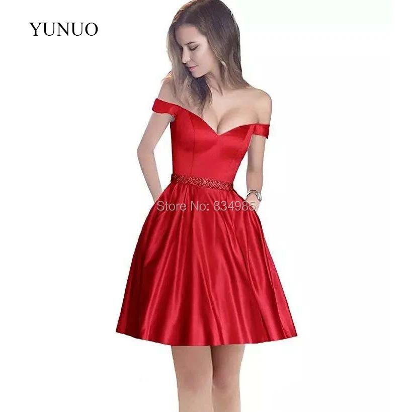red short prom dresses 2019