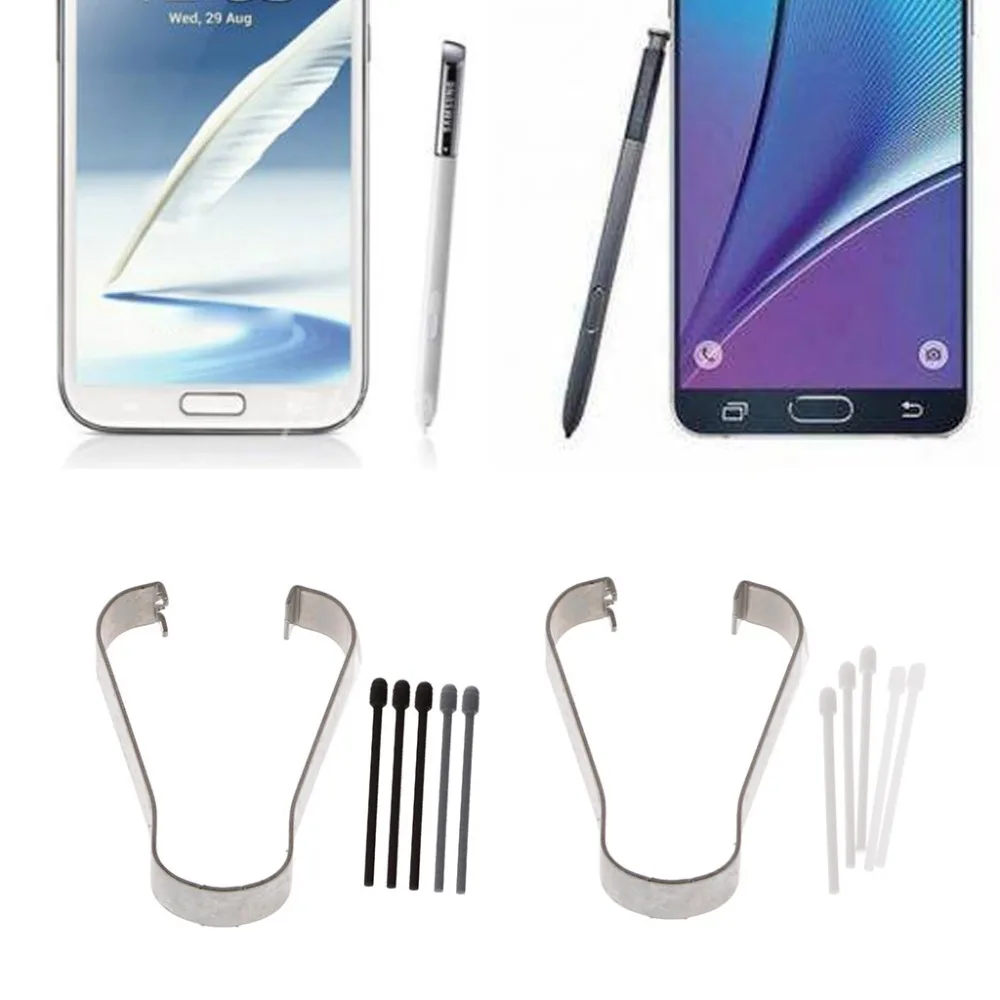 5 шт./компл. белый/черный пополнения наконечник для samsung Galaxy Note 5/Note 4/3 Стилус Замена перо с зажимом Планшеты ручка точечный C26