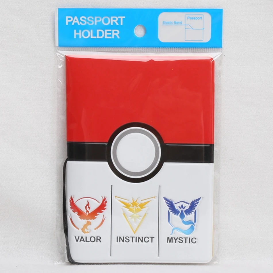 Alieme Обложка для паспорта крышка 3D с рисунком Pokemon Go кожа ПВХ идентичность ID кредитных карт крышки документами проездного билета 14*9