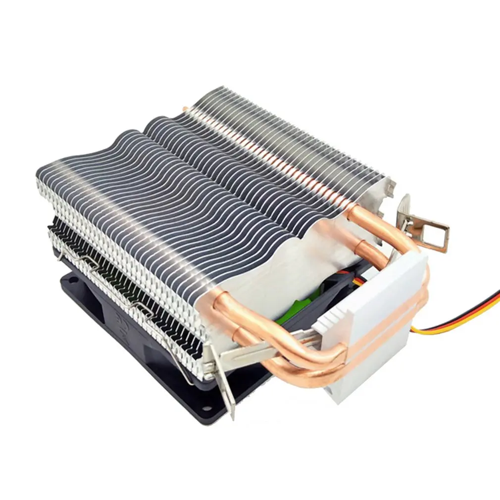 

3Pin Standard Edition Three Lights Without Light Single Fan Cpu Cooler Pure Copper 2 Heat Pipe Cpu Radiator Ultra Quiet