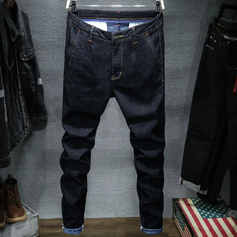 

Stretch Denim Jeans Man Elastic Casual Slim Jean Pants Male Jeans 2019 Casual Male Stretch Business Jeans