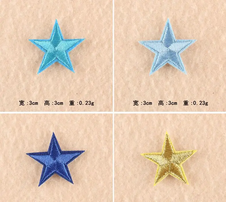 10pcs Small star embroidered patch DIY cartoon badge hat  logo accessories of iron on application  transfers