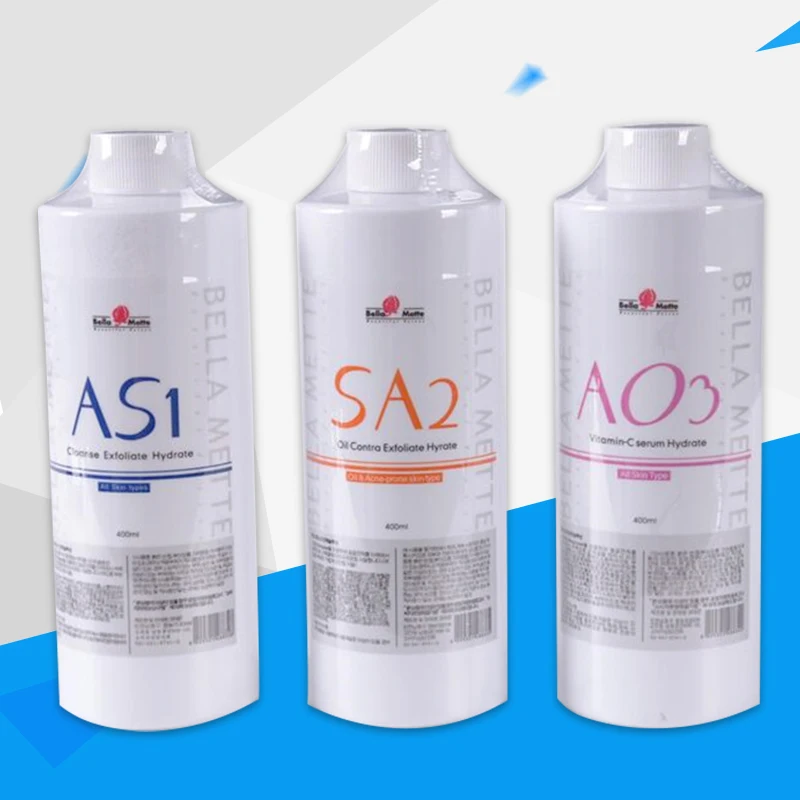 AS1 SA2 AO3 Aqua Peeling Solution 400ml Per Bottle Hydra Dermabrasion Face Clean Facial Cleansing Blackhead Liquid Repa |