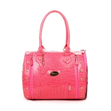 Красный старший с узором «крокодиловая кожа» Кореи корма домашних животных пакет(без бретелек) Pet Товары для собак Сумка