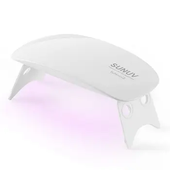 

SUNUV SUNmini 6W LED UV Nail Dryer Curing Lamp Light Portable for Gel Based Polishes Manicure/Pedicure 2 Timing Setting 45s/60
