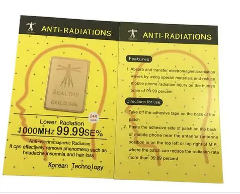 مصنع الجملة الذهب EMF الهاتف المحمول ملصق مضاد للإشعاع مكافحة الإشعاع رقاقة العددية درع الطاقة ملصقا 500 pcslot