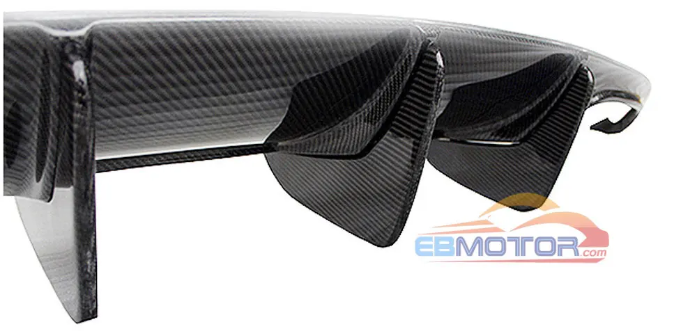 BIG FINS REAL CARBON FIBER REAR LIP DIFFUSER for Benz W204 C63 AMG 11-14 8