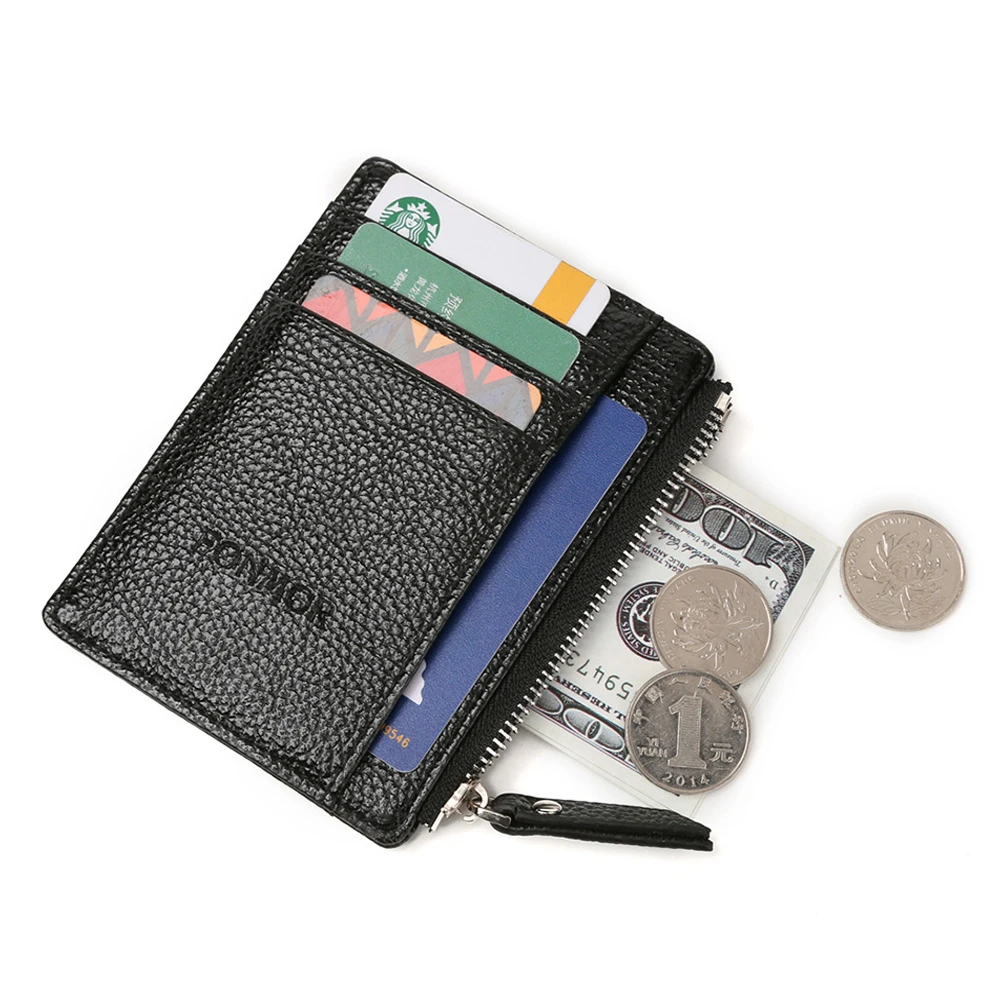 Fonmor Ultra thin Card Holder Pu Leather Card Case Credit Card