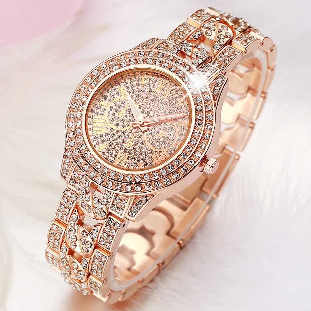 2017 New Women Rhinestone Watches Lady Dress Women watch Diamond Luxury brand Bracelet Wristwatch ladies Crystal