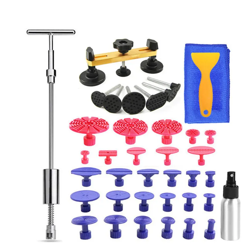 

PDR Tool kit Auto Car Body Dent Lifter Remover Repair Puller Kit Tools Slide/reverse hammer Suction Cup pulling bridge kit