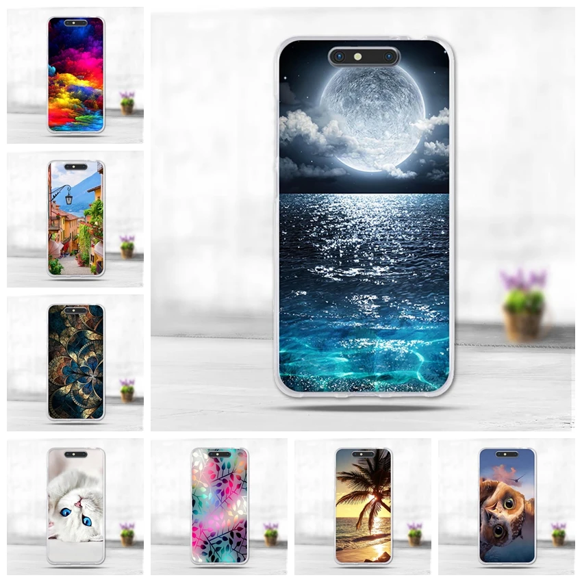 3D милый чехол с животными для ZTE Blade V8 рисунком задняя крышка из мягкого силикона