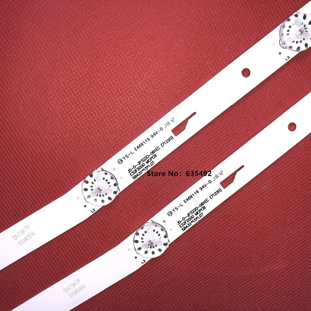 New 10pcs Led Strip Ms-l1084-v1 Ms-l2082 V2 Js-d-jp3220-061ec 32l33 32l56 Xs-d-jp3220-061ec E32f2000 Mcpcb Led32hd340 32x600