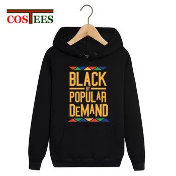 

2019 New Fashion Men's sweatshirt hooded Black By Popular Demand Tribal Golden Letter printed hoodies custom fleece pocket hoody