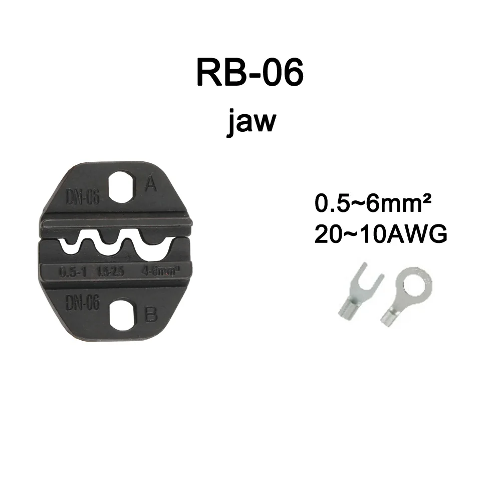 LUBAN мини европ стиль обжимной инструмент обжимные плоскогубцы штампы наборы для RB серии RB02C RB02WF2C RB16WF RB06WF RB03H RB02 челюсти - Цвет: RB-06