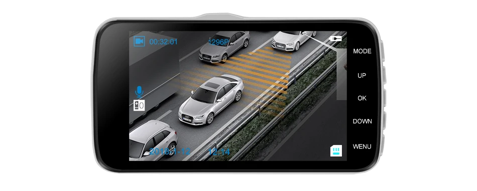 Ruccess DVR 4 Inch IPS Car DVR Dual Lens Camera Full HD 1080p Dash Camera with ADASFCWS Video Recorder Night Vision Dash Cam (25)
