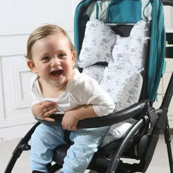 Напечатанная мягкая детская коляска Подушка сиденье Детская Пеленка-подкладка хлопковая коляска Чехол подушки сиденья коврик Детские