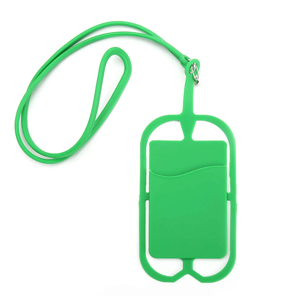 Мобильный телефон силиконовый шнур, ремень на шею браслет карточка для ожерелья Клип наборы DIY - Цвет: PA1476GR