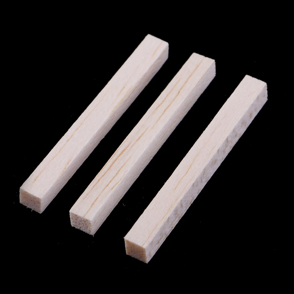  50x Natural Unpainted Blank Balsa Wood Stick Rods for DIY Model Making Woodcraft Hobbies Handmade Toys Accessories 5/8/11cm
