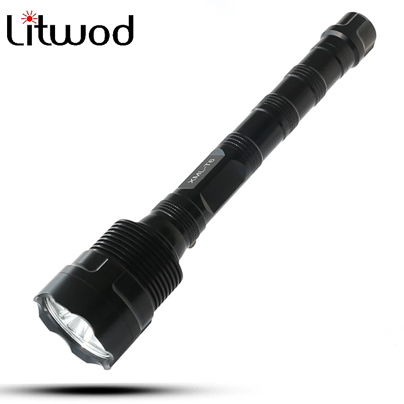 

Litwod Z30 Super Bright LED Flashlight Torch 3pcs XML T6 3000Lumen 5 Modes switch power by 3x18650 battery led light Camping box
