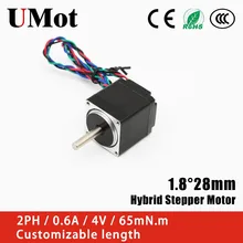 Nema 11 Stepper Motor 0.6A 65m.Nm 28mm Step Motor Customizable length for 3D Printer CNC Medical equipment CNC Nema 11 Stepper Motor 0.6A 65m.Nm 28mm Step Motor Customizable length for 3D Printer CNC Medical equipment CNC