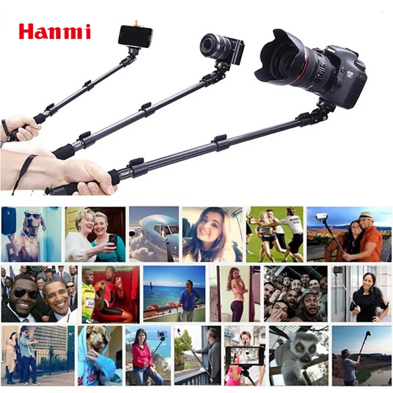 Высокое качество YunTeng 088 монопод для Gopro селфи палка штатив + держатель телефона