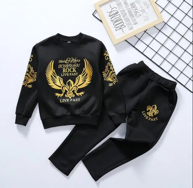 ثوب أطفال الربيع والخريف جديد Boys'Sports الصحية خزانة اثنين قطعة اطفال الكرتون Kids'Suit في النسخة الكورية