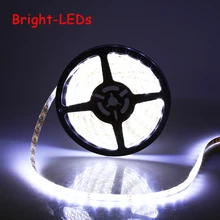 5M 3528 SMD LED Strip light DC 12V 60LEDs/M indoor and outdoor waterproof Decorative Tape RGB White Blue Red Green Yellow