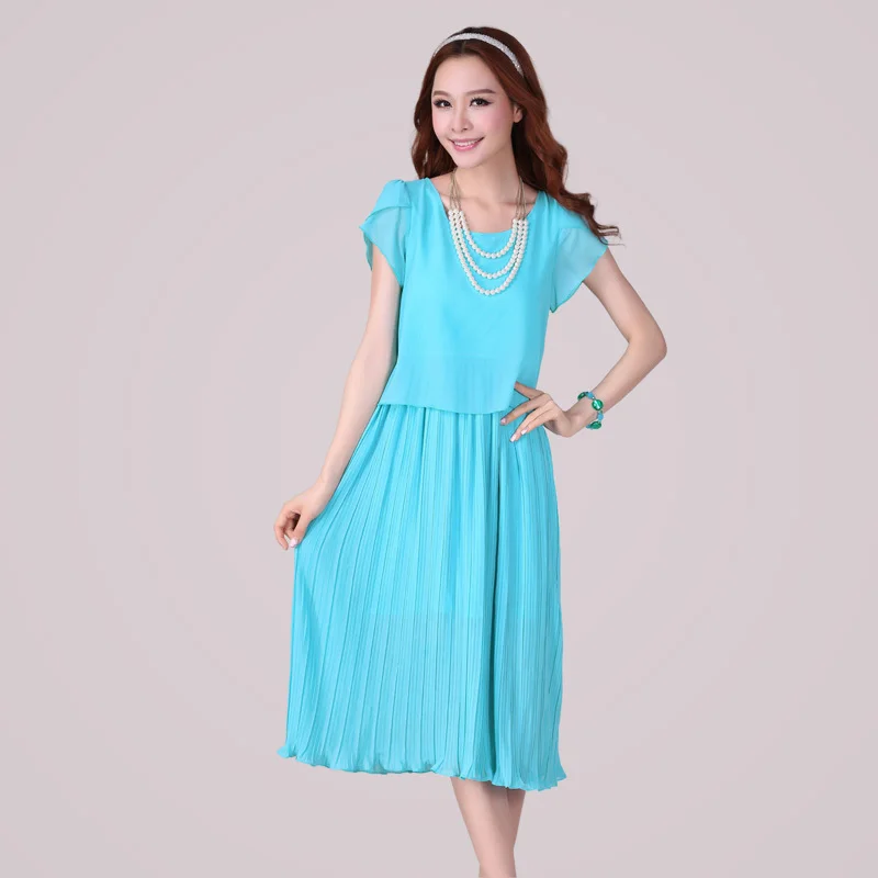 Plus size casual summer dresses with sleeves for women