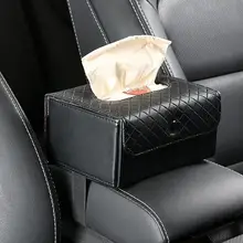 Автомобильный солнцезащитный козырек полиуретановая кожа коробка Авто зажим держатель бумаги салфетки, аксессуары