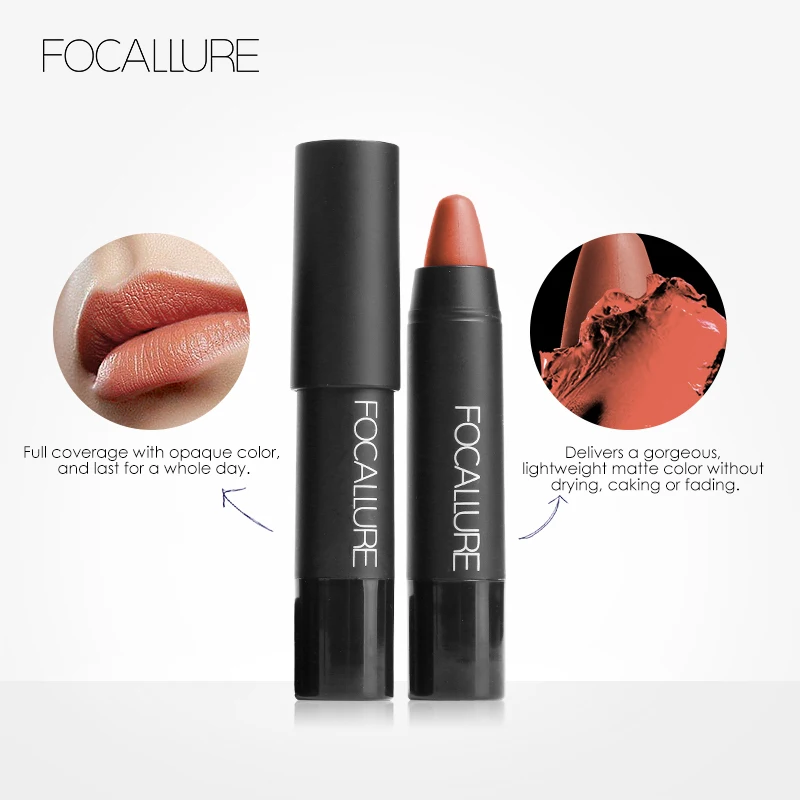 Focallure Matte губная помада, Мягкая матовая краска для губ, 19 цветов, водостойкая Сексуальная губная помада, пигмент для макияжа, стойкий блеск для губ, косметика