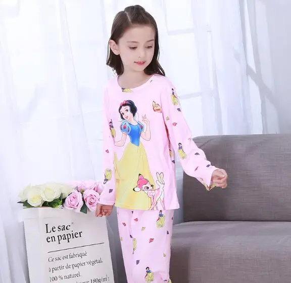 Новейшая модель; детей Костюмы осень-зима для девочек детские пижамы хлопковая ночная рубашка принцессы домашняя Cltoh, 1 комплект - Цвет: model 3