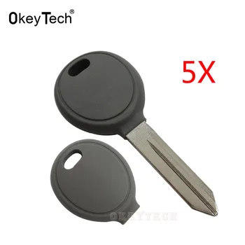 

OkeyTech 5pcs/lot Transponder Chip Replacement Uncut Blank Key Cover Car Key Case Shell for Chrysler Dodge Jeep Free Shipping