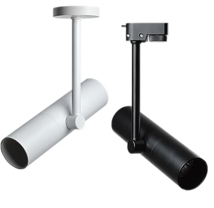 Lâmpada de Parede Lâmpada do Teto Atacado Varejo Levou Faixa Spot Light Holofotes Rastreamento Superfície Montado Preto Branco Shell 15 w Cob 8 Cheap Iluminação do percurso