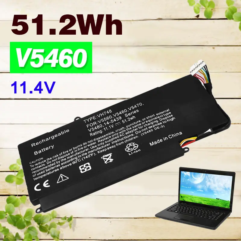 11,4 V 51.2Wh ноутбук Батарея для Dell VH748 для VOSTRO V5460 V5560 V5470 V5480 VH748 для Inspiron 14-5439