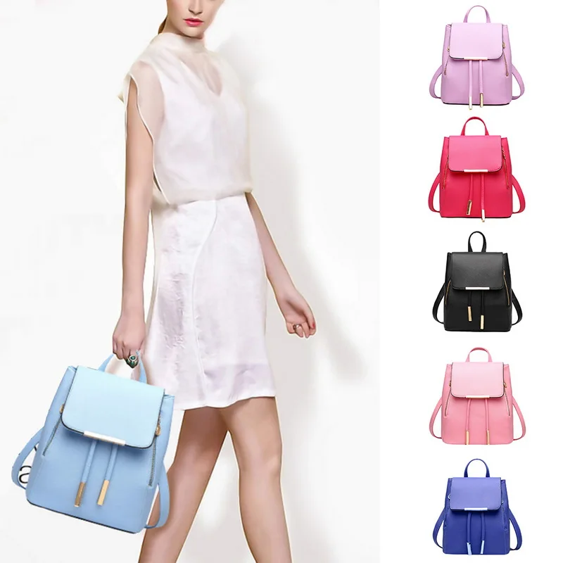 Корейский колледж Ветер Досуг Рюкзак модная женская сумка из искусственной кожи дорожная школьная сумка для девочек-подростков