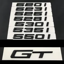 Emblema de números abs 3d, emblema de letras do número abs 3d para bmw 5 série 520i 523i 525i emblema 528i 550i gt