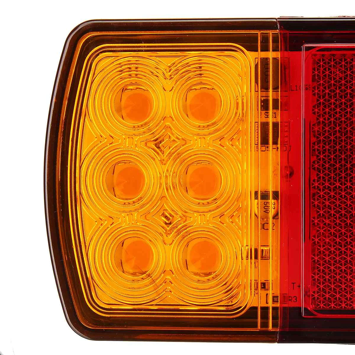 2x12 V 24V автомобиль грузовик светодиодный задний стоп-сигнал светильник цвета-красный, желтый, Предупреждение сигнальные лампы Водонепроницаемый для прицепов, кемперов ATV