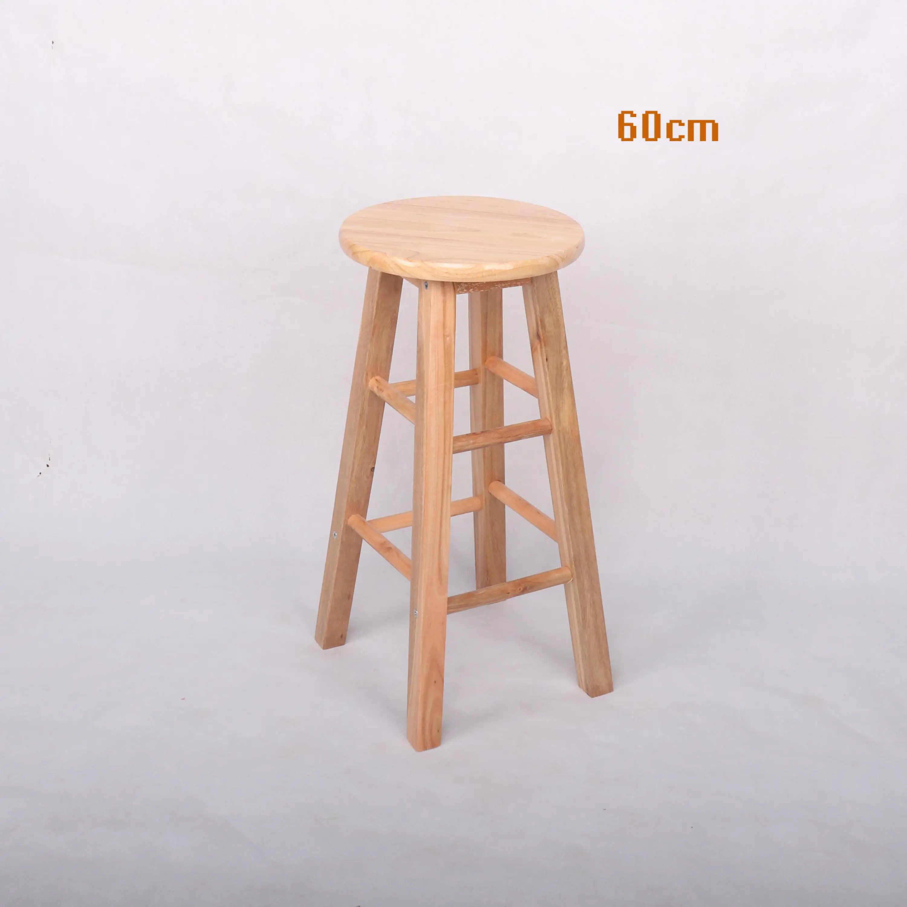 Твердый деревянный барный стул высокий барный стул резиновый деревянный стул-лестница высокий барный стул - Цвет: 60cm high