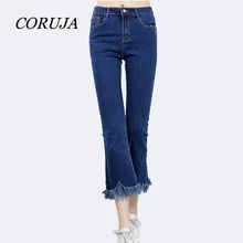 Женские эластичные хлопковые Стрейчевые джинсы, брюки, облегающие, с потертостями, джинсовые брюки, весна, новые женские брендовые модные джинсы