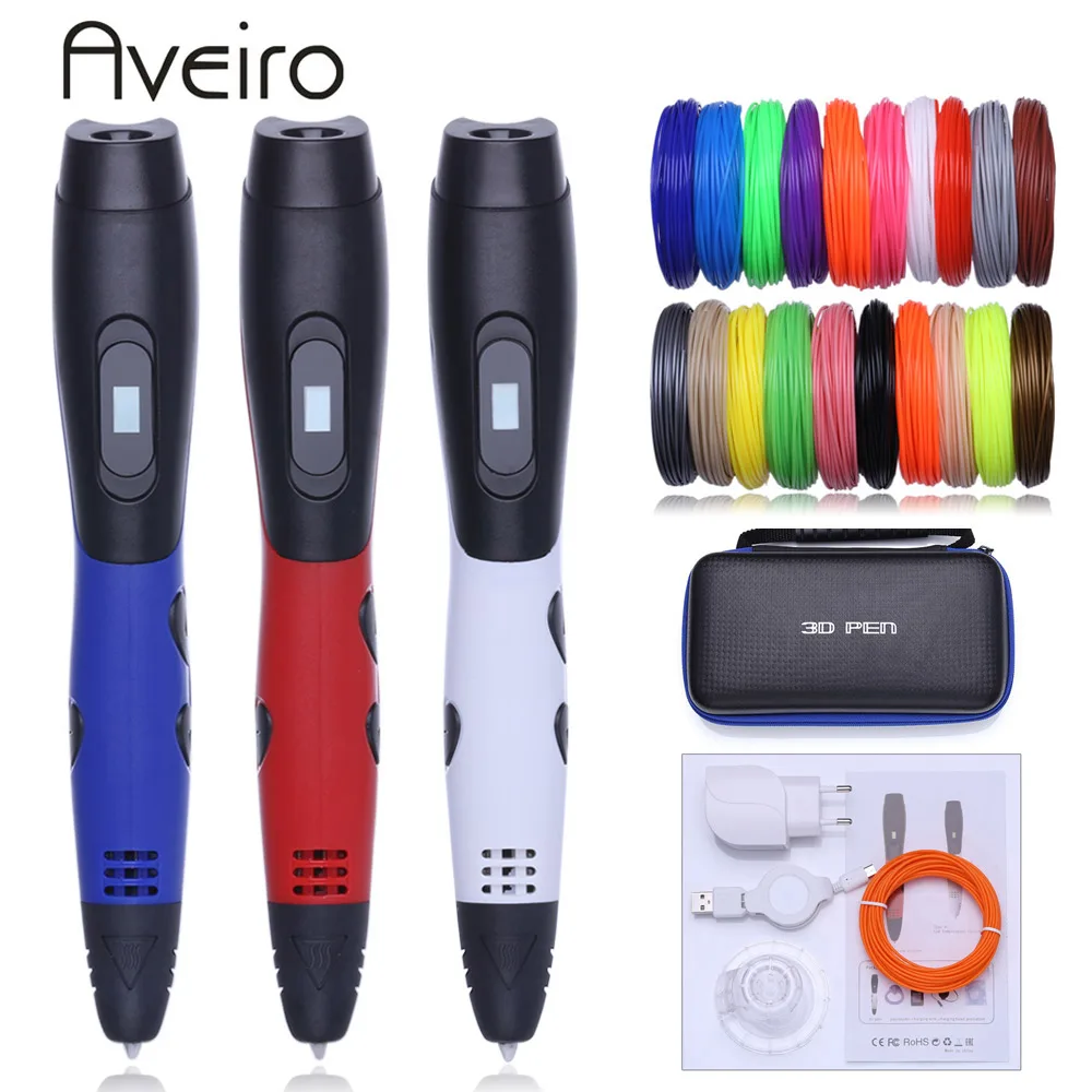 

New original model 3d pen 3 d pen with 100/200 Meter 10/20 color PLA filament refills for kid drawing holiday's gifts