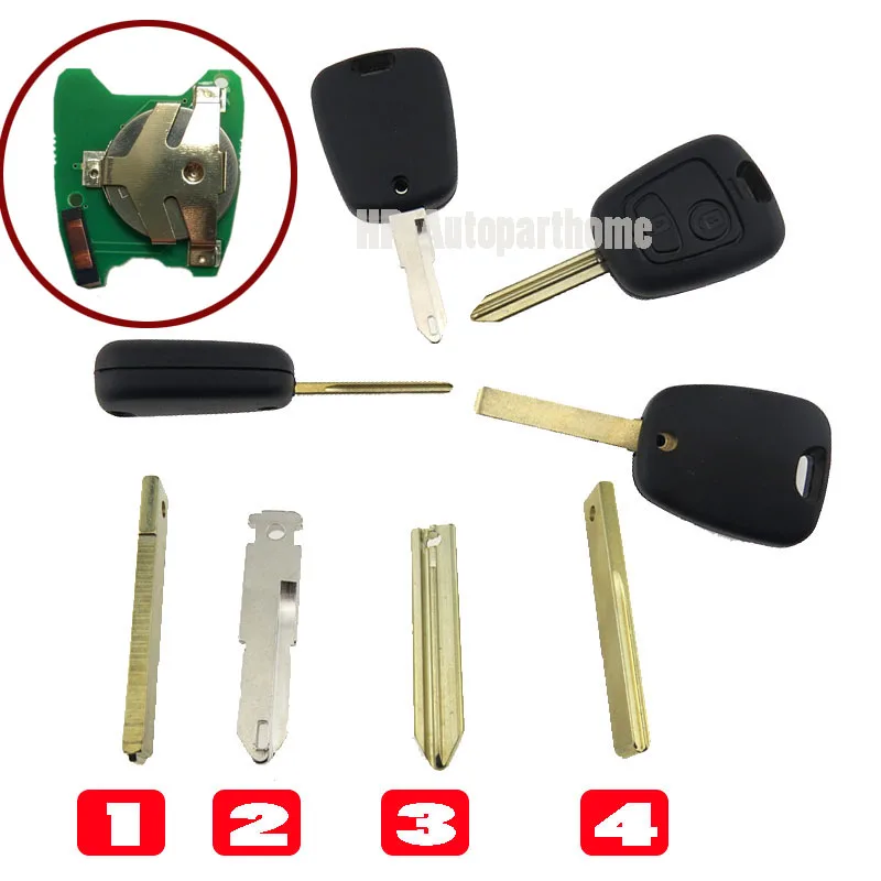 2 Button Remote Key Car Key Fob Case Replacement Shell Cover For Citroen C1 C2 C3 C4 XSARA Picasso For Peugeot 307 107 207 407 1