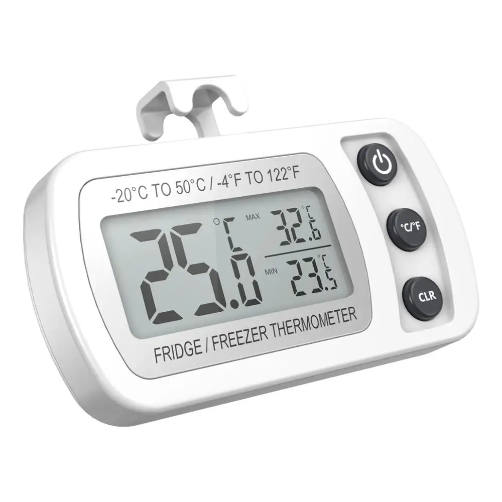 

ORIA Digital Refrigerator Thermometer Mini Freezer Thermometer Refrigerator Freezer Waterproof LCD Display Kitchen Thermometers