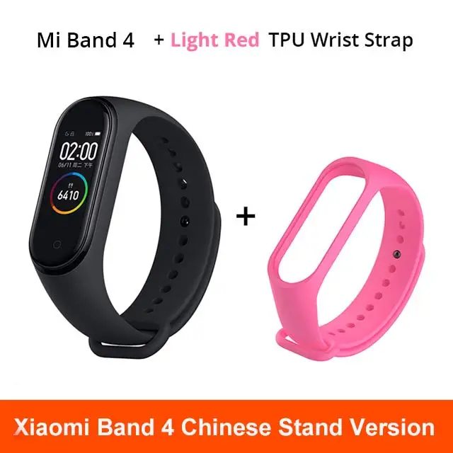 Xiaomi mi band 4 смарт-браслет mi band 4 OLED дисплей mi band 4 фитнес-трекер Водонепроницаемый - Цвет: Add Pink Strap