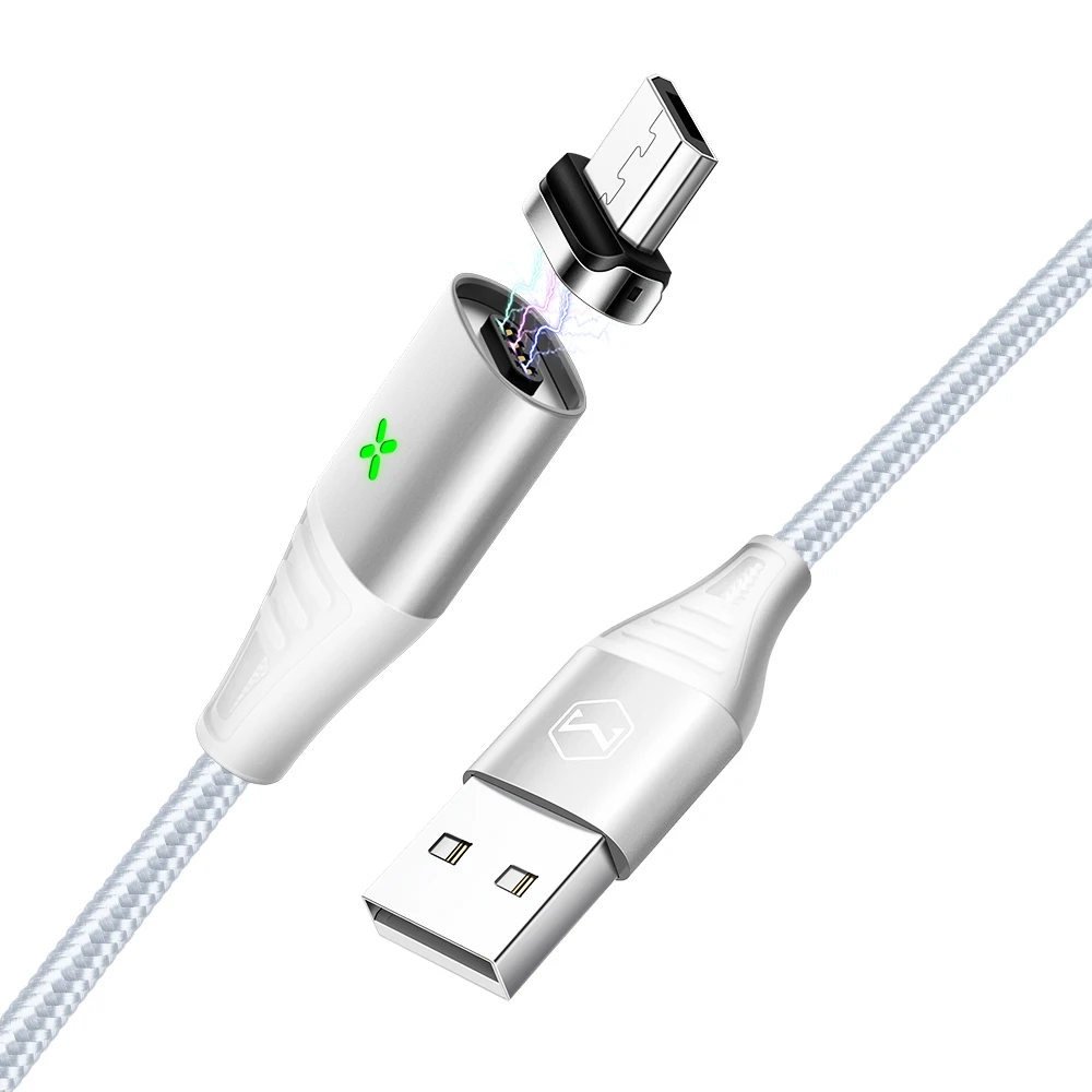Mcdodo микро Магнитный USB кабель 3A Быстрая зарядка QC 4,0 для samsung S7 Xiaomi Redmi Note 5 Pro планшет Android, телефон шнур зарядного устройства - Цвет: Micro Silver