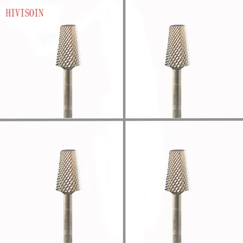 

HIVISOIN Carbide Nail Drill Bit - Tapered Barrel Bit F (Silver)