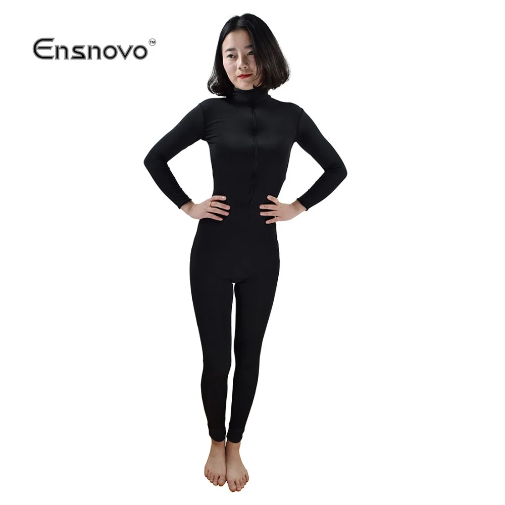 Download Ensnovo Womens Turtleneck Spandex Dancewear Nylon Long ...
